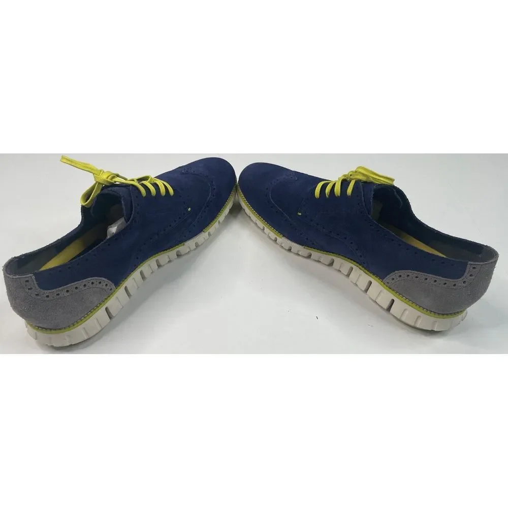 Zero Grand DC Wing S O Men's Blue Suede Dress Shoes Size 13‎ M